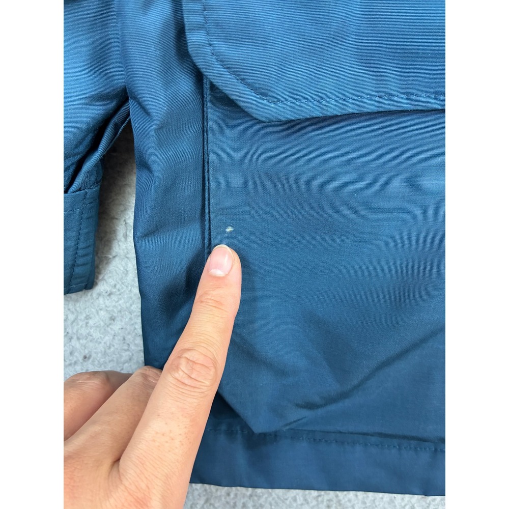 Woolrich Vintage Mountain Parka Jacket Womens M Blue Wool Lined USA Gorpcore - Picture 3 of 10